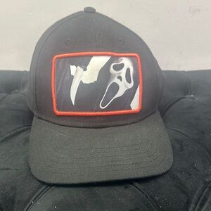 Black Scream Graphic Horror Theme Cap